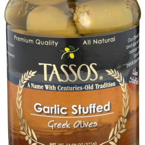 Tassos Garlic Olives 13oz